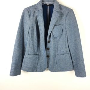 Talbots Womens Tweed Wool Blend Blazer Jacket